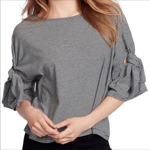 Ella Moss Anthropologie Bow Tie Blouse